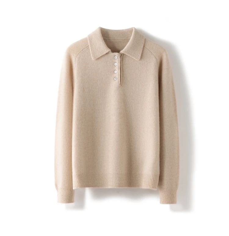 不褪色宽松型常规中性风山羊绒衫短款保暖秋冬宽松