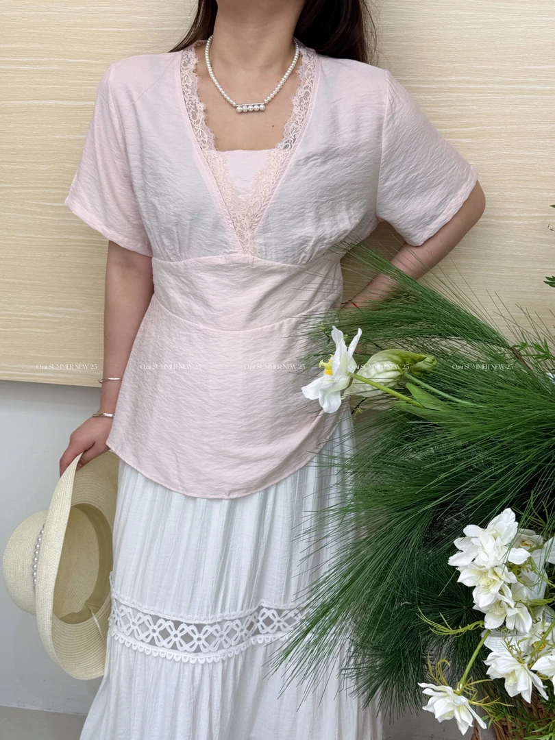 8077文文家夏季收腰显瘦款小衫女