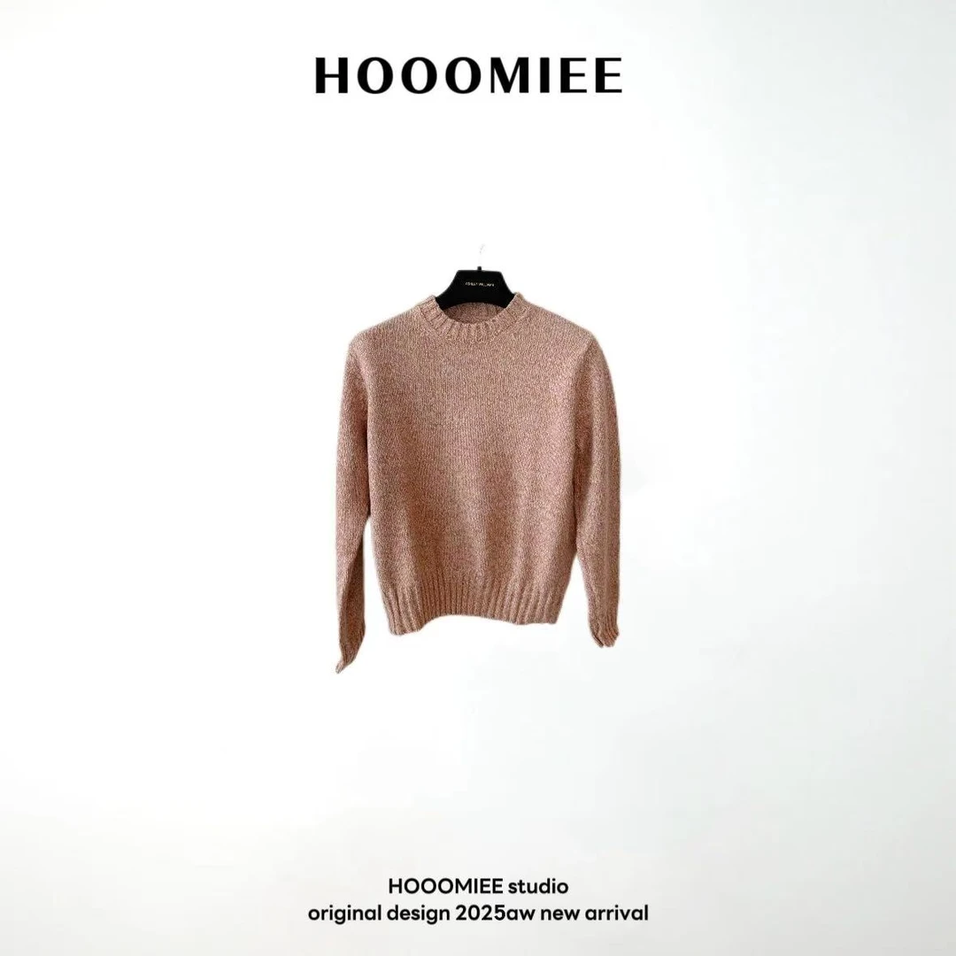 Hooomiee文艺士套头针织圆领毛衣YS24274