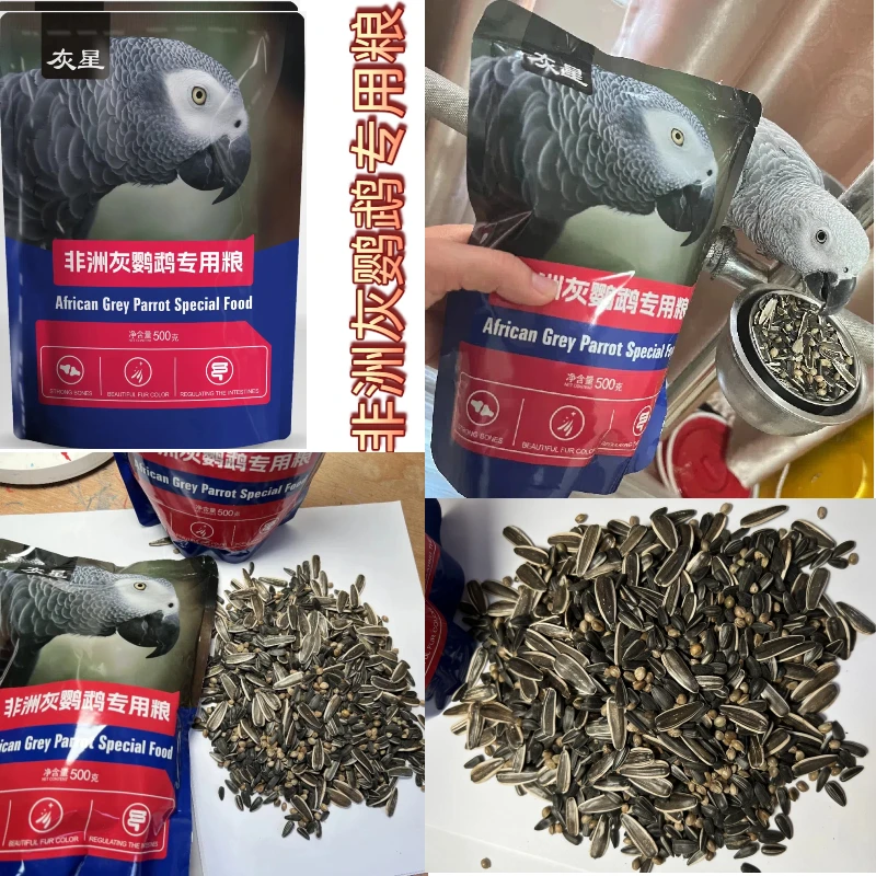 灰星 非洲灰鹦鹉专用鸟粮饲料鸟食油葵大小瓜子奖励零食鹦鹉麻子
