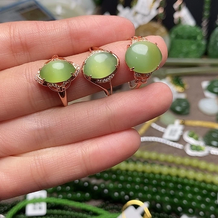 l***2和田玉银S925镶嵌戒指