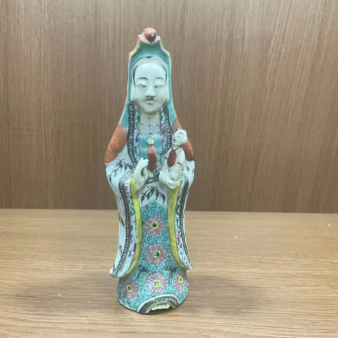 482 清乾隆 观音雕塑瓷像-511