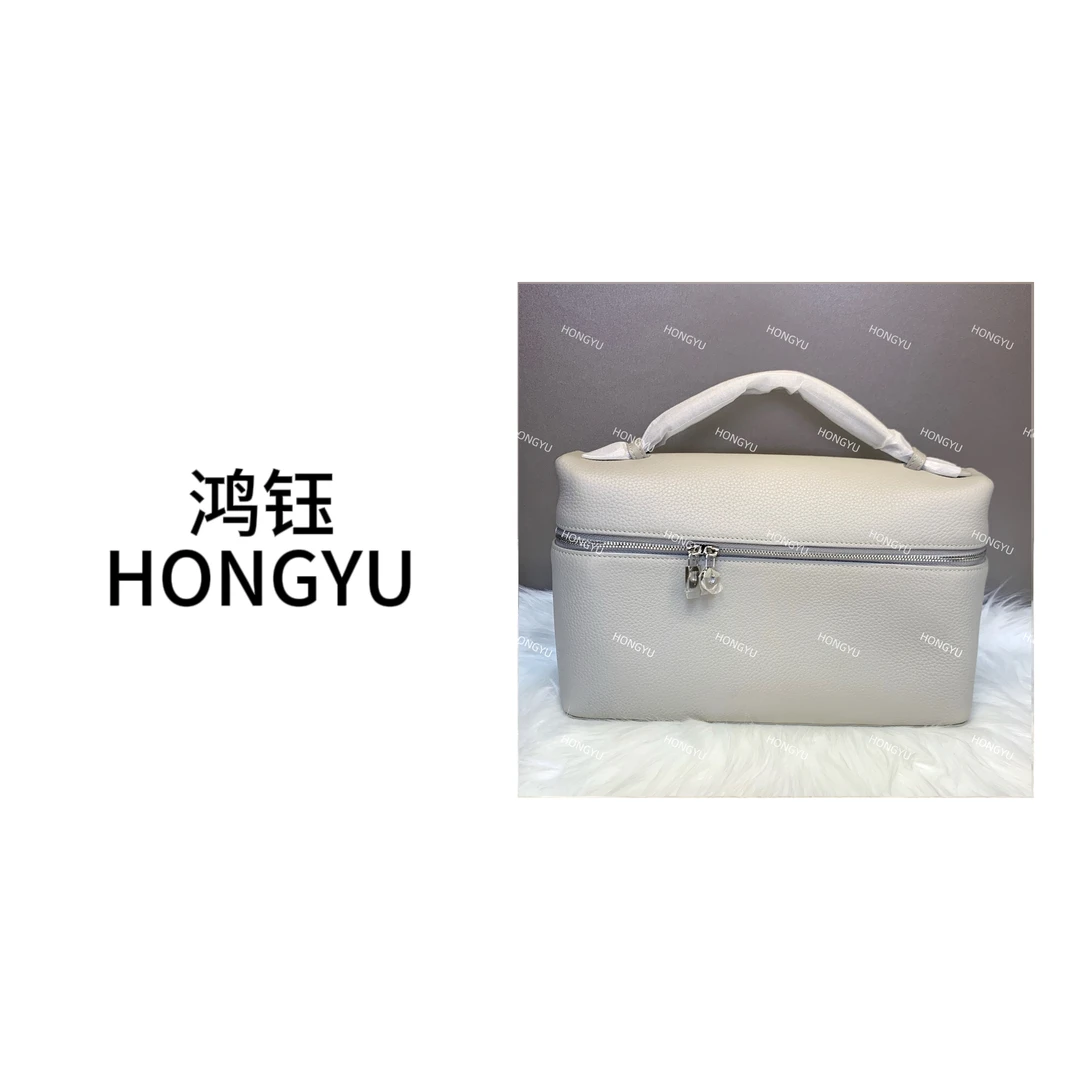 HONGYU   盒子27cm 珍珠灰原创真皮包包（高定版