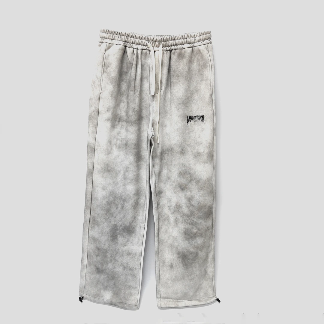 扎染抽绳运动卫裤男士男潮牌美式慵懒秋季新款宽松休闲裤23218