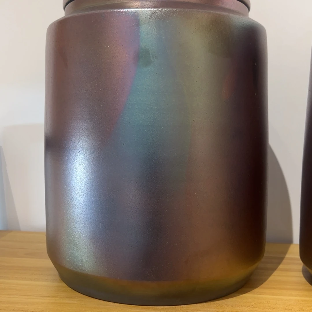 显*?云南建水紫陶古法柴烧茶罐
