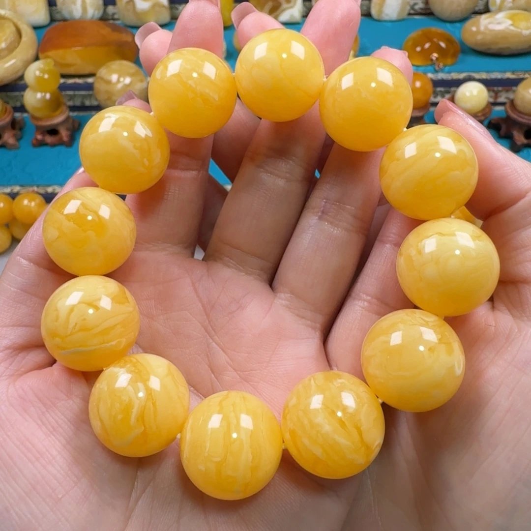 琥珀未镶嵌手链同料