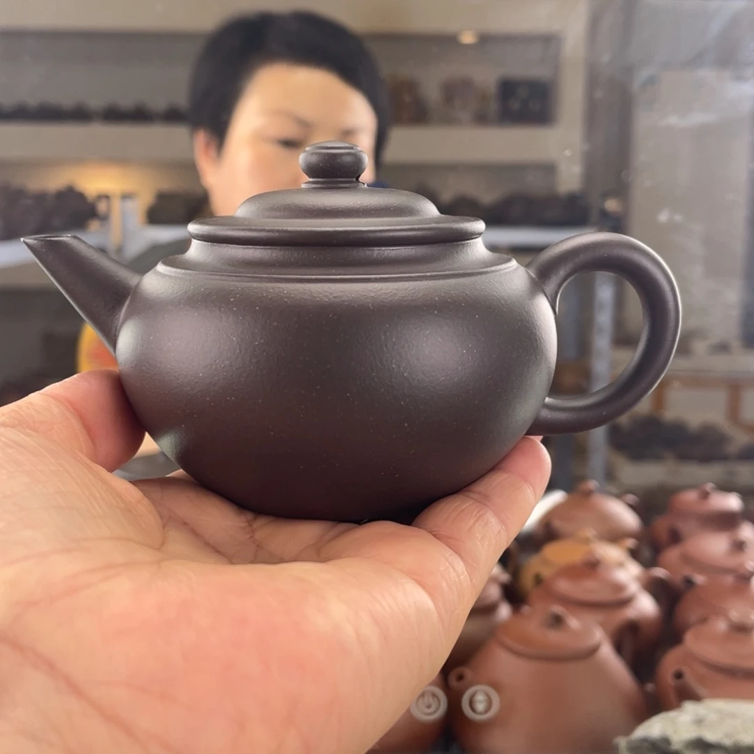 茶壶紫砂大水潭天青手磨料大亨上腰线圆200cc