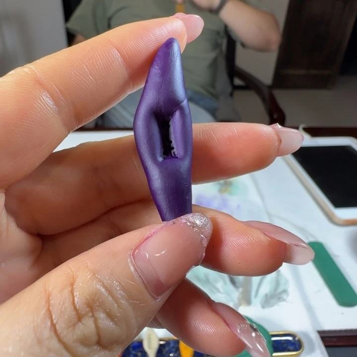 葡萄紫的小牙签的墨