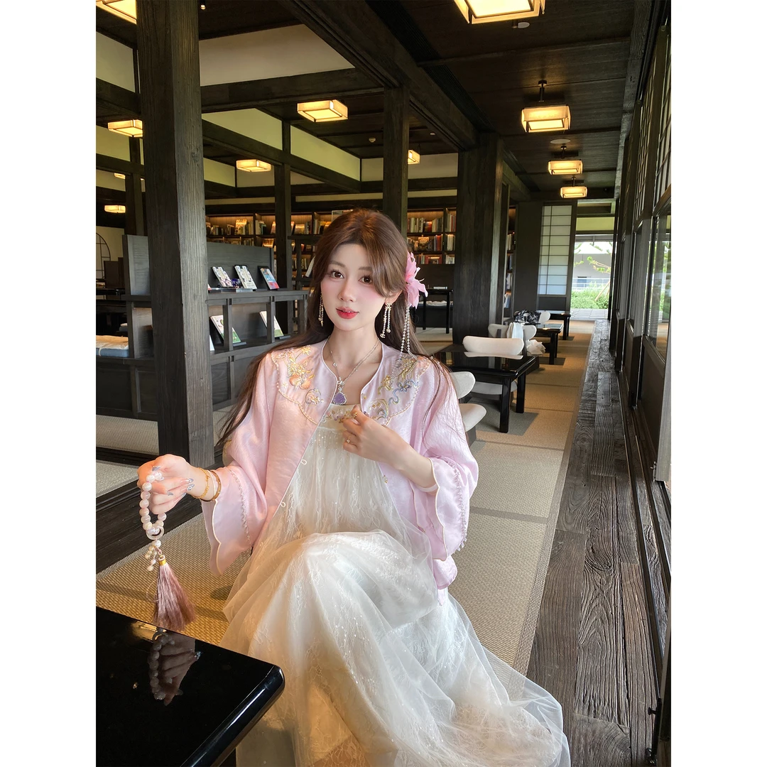 GA盈瓷【铃兰波波】重工盘银珠绣初春国风提花中式上衣 25SS0390