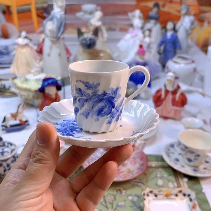 摆件欧洲中古瓷器好看冲鸭！