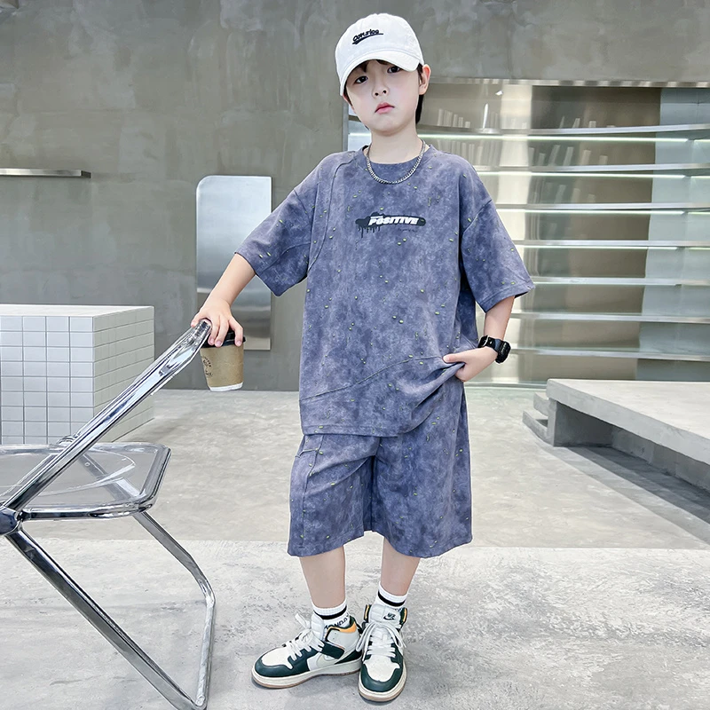 儿童装男童夏装短袖套装2025新款中大童夏季运动夏款酷帅气时髦潮