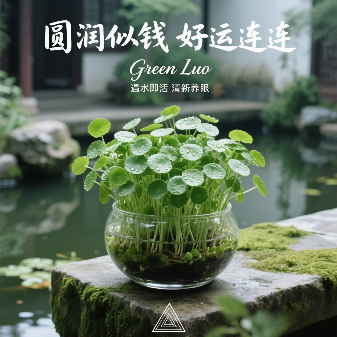 铜钱草水培植物老桩盆栽室内外水养大叶金钱草根芽好养易养活绿植