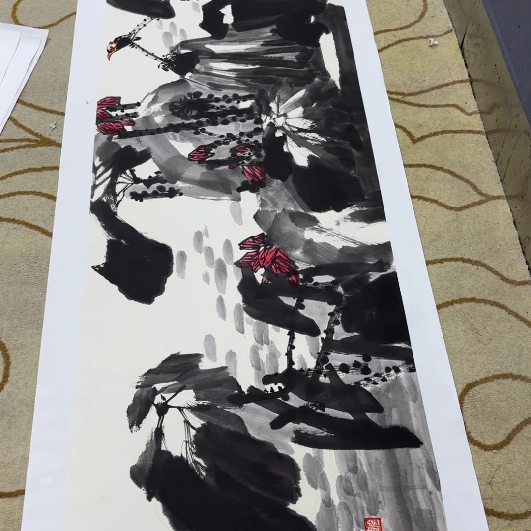 有***魂国画石国志花鸟作品童