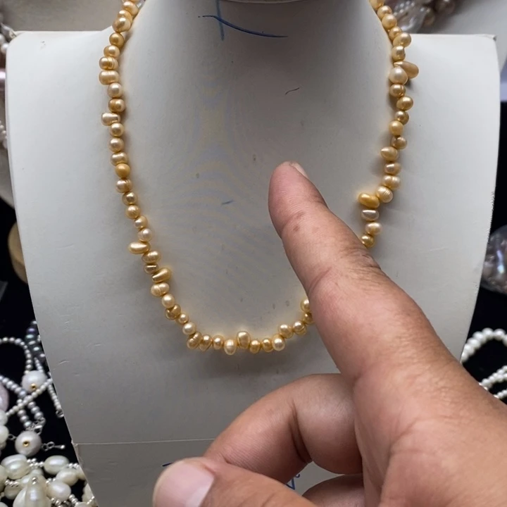 淡水珍珠颈饰银S925镶嵌