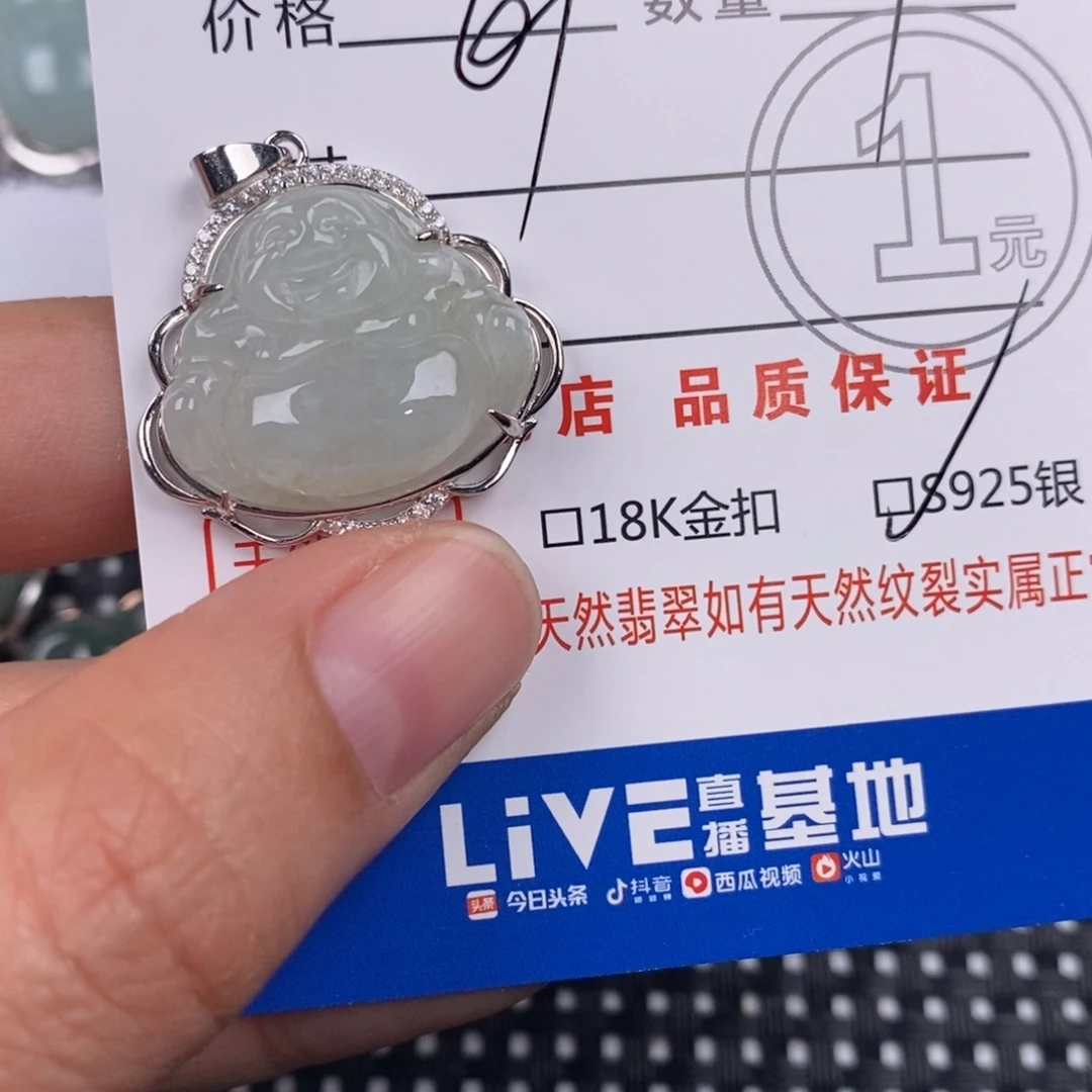 翡翠银S925镶嵌颈饰