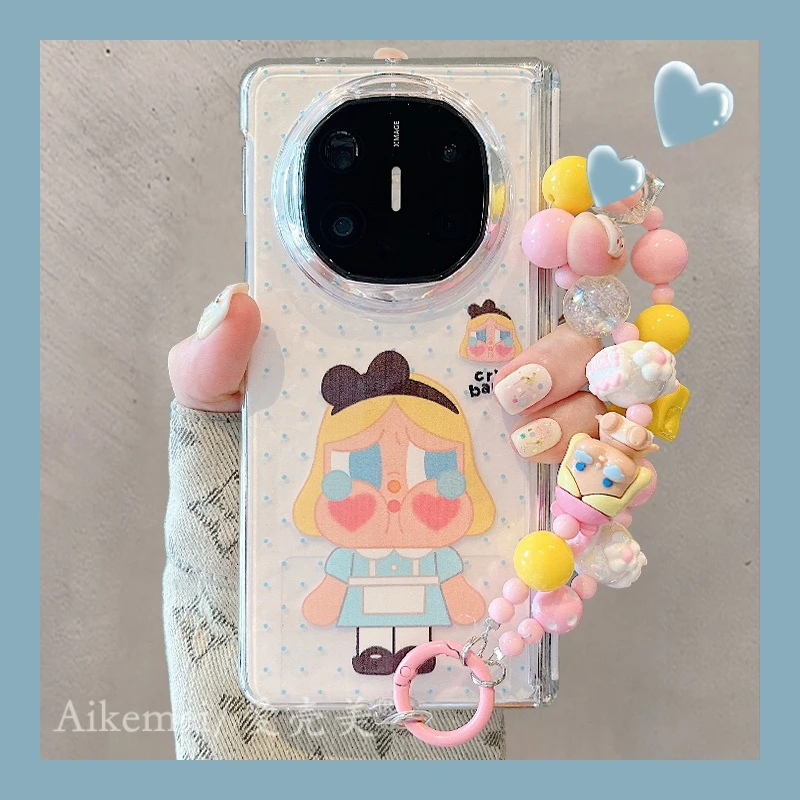 适用华为mateX6折叠屏手机壳MateX5典藏版波点哭娃matex3中轴保护