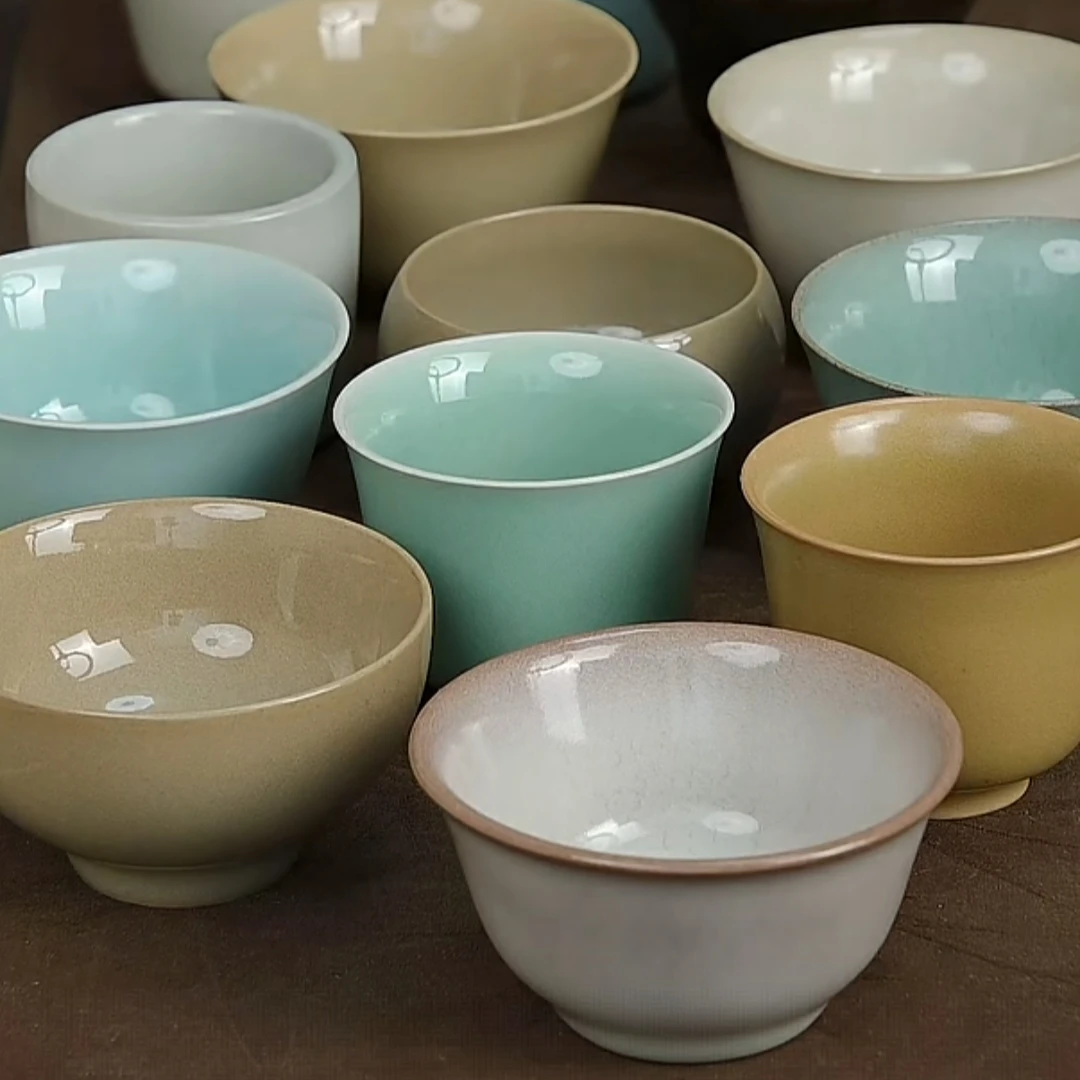 拙工系列严卫恩龙泉青瓷全手工主人杯家用中式