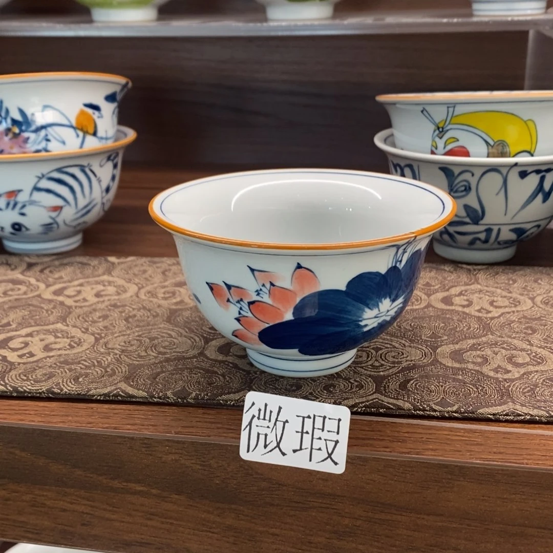 釉下彩老陶泥手工绘制