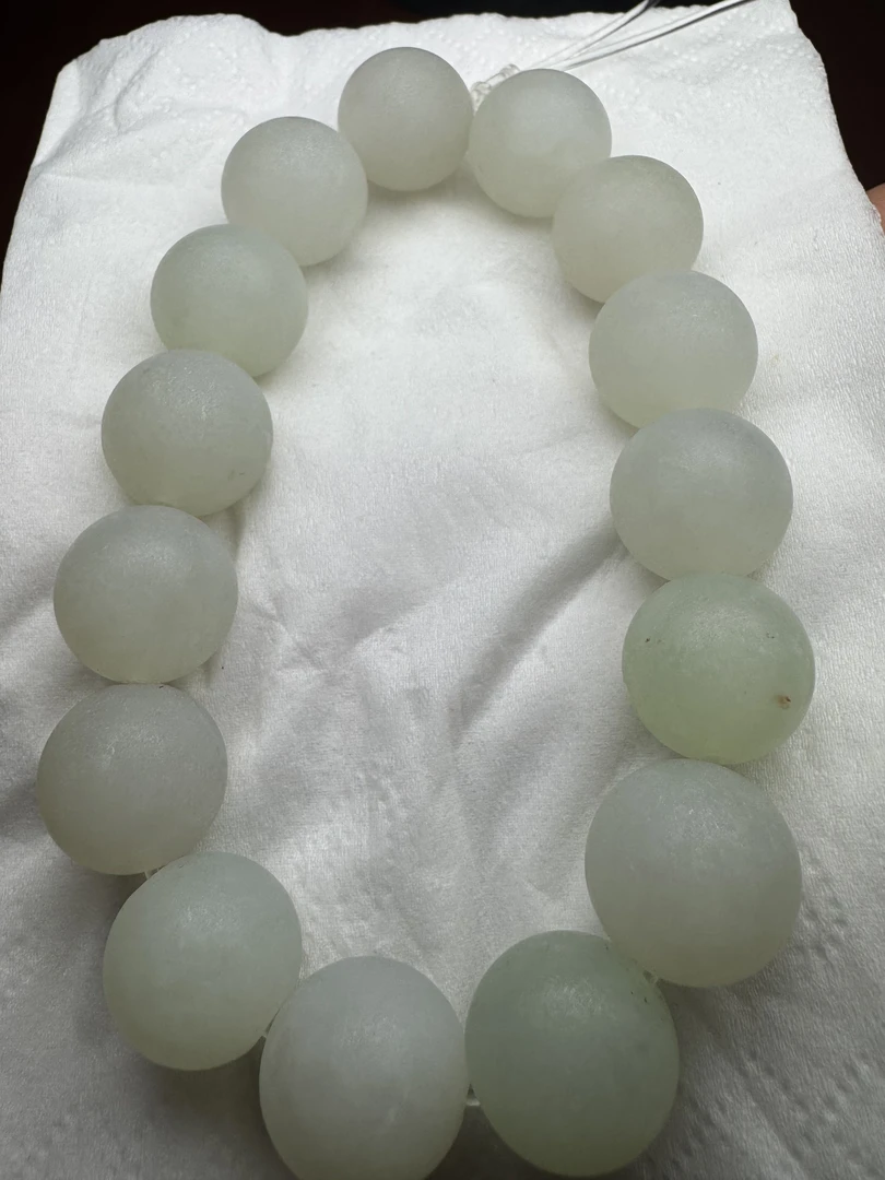 天然缅甸翡翠a货，大卡位手串14.5