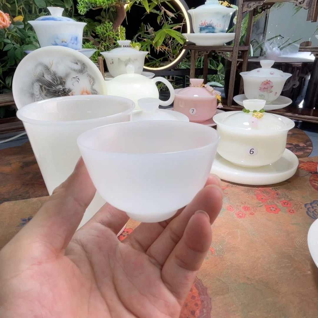 爱***秋璞玉素烧薄胎小碗杯