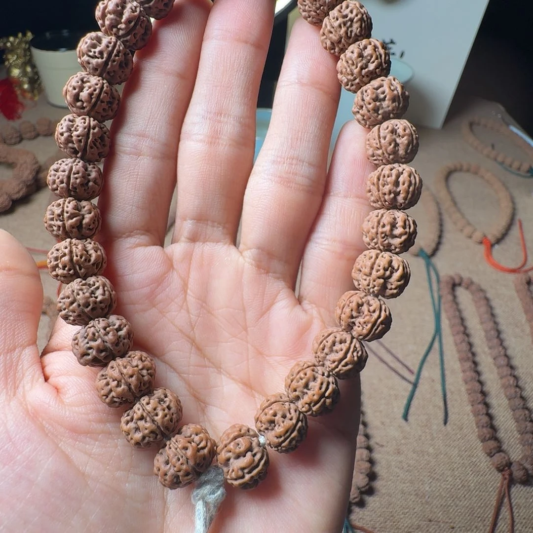 金刚菩提手串原生态凹底梅花单圈