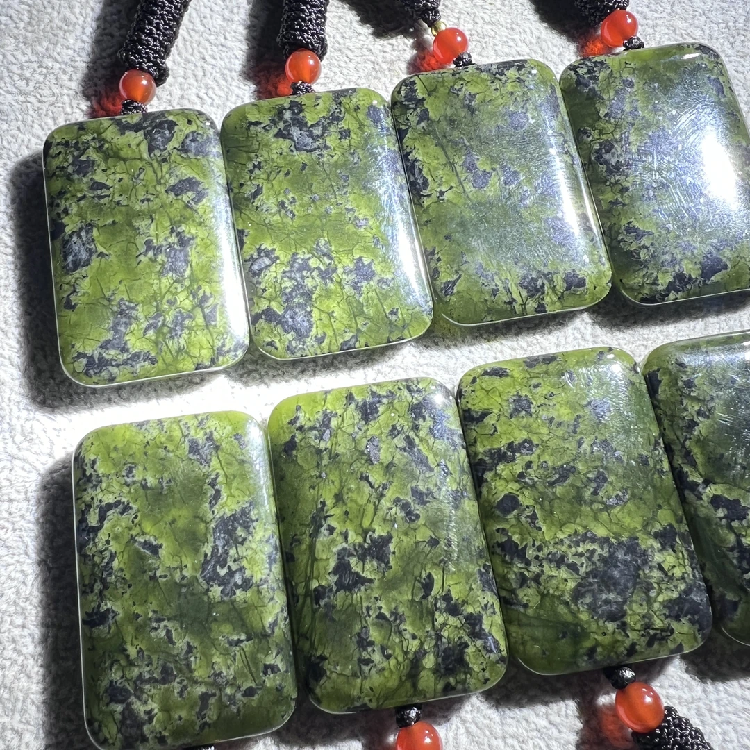 非金属布艺吊坠 翠翠家-西藏藏玉药王石无事牌