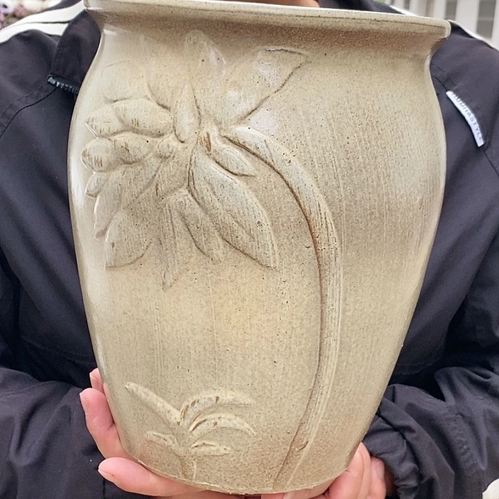 花盆紫砂口20高25瑕疵