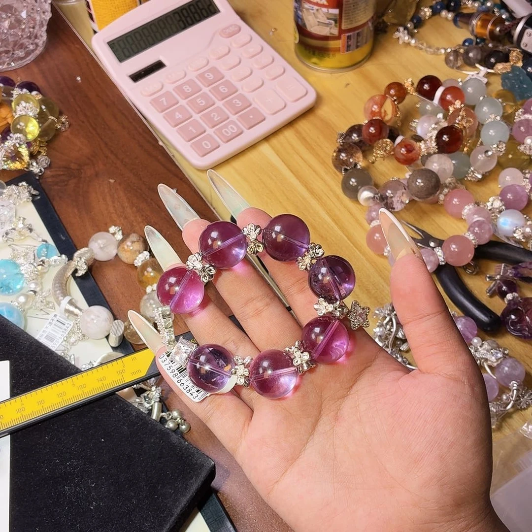 紫晶手链合金桂****烤紫水晶