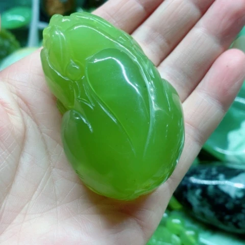 蛇纹石玉未镶嵌手把件