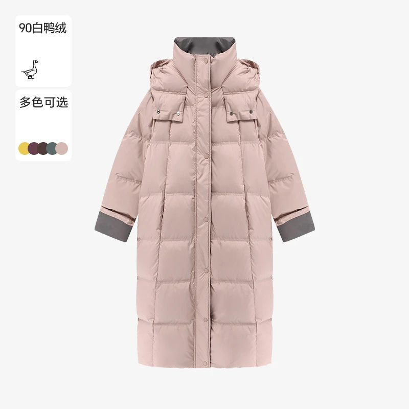 Basic House/百家好冬季休闲中长款时尚羽绒服（长款）-B06245C3312