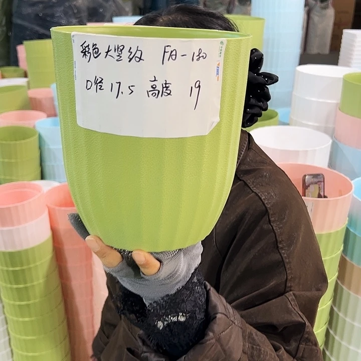 特价竖纹FA170口17高19果绿无托4只