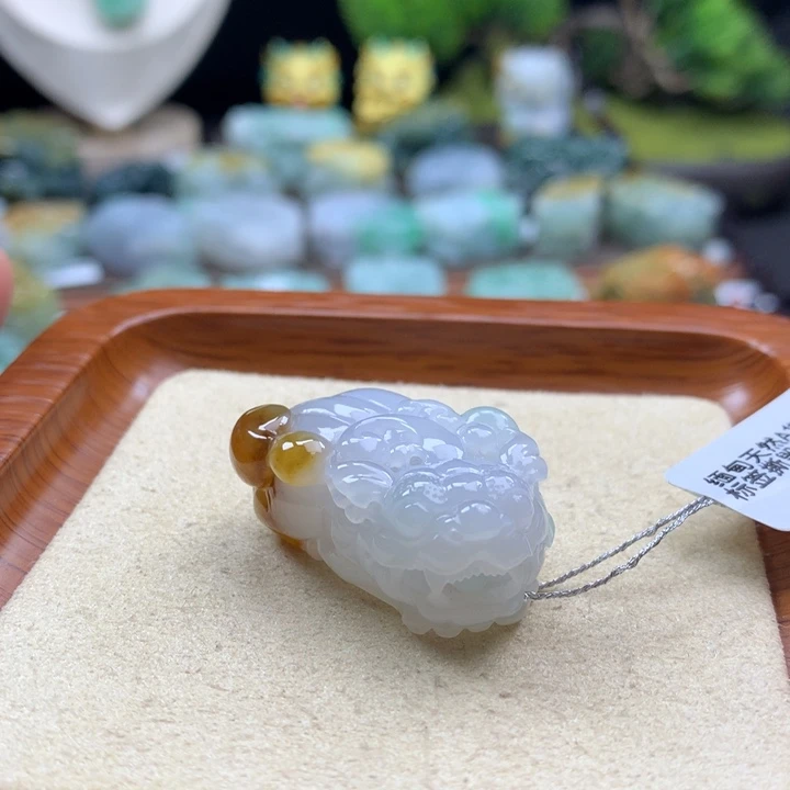 翡翠未镶嵌颈饰貔貅22