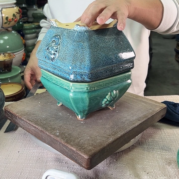 泳坤堂石湾花盆陶瓷