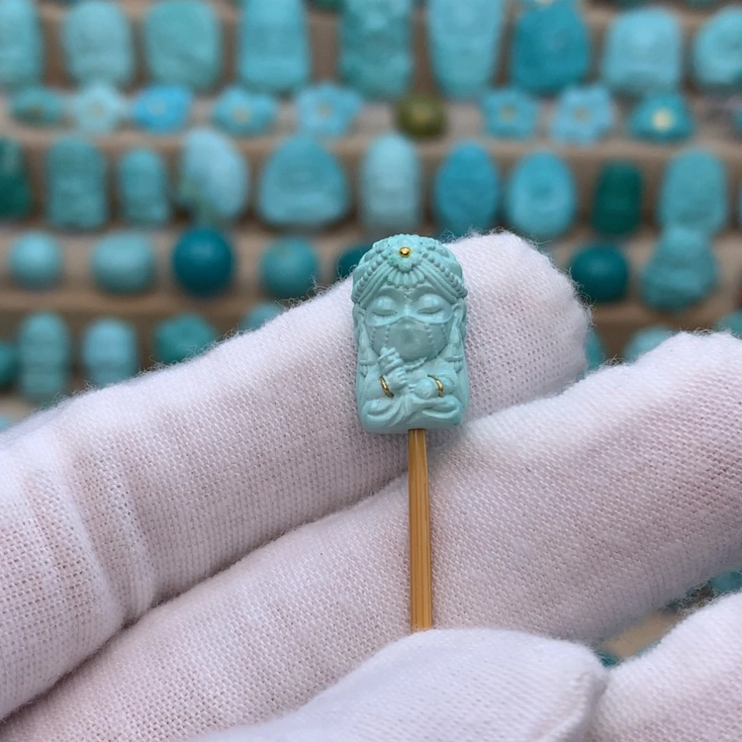 绿松石未镶嵌绿松石扎基拉姆配饰