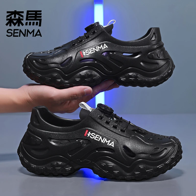 森马洞洞鞋男款夏季踩屎感外穿防滑全包拖鞋户外运动涉水沙滩凉鞋