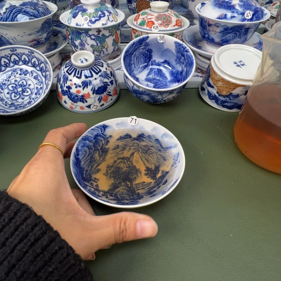 陶瓷景德镇纯手工纯手绘茶具木木71