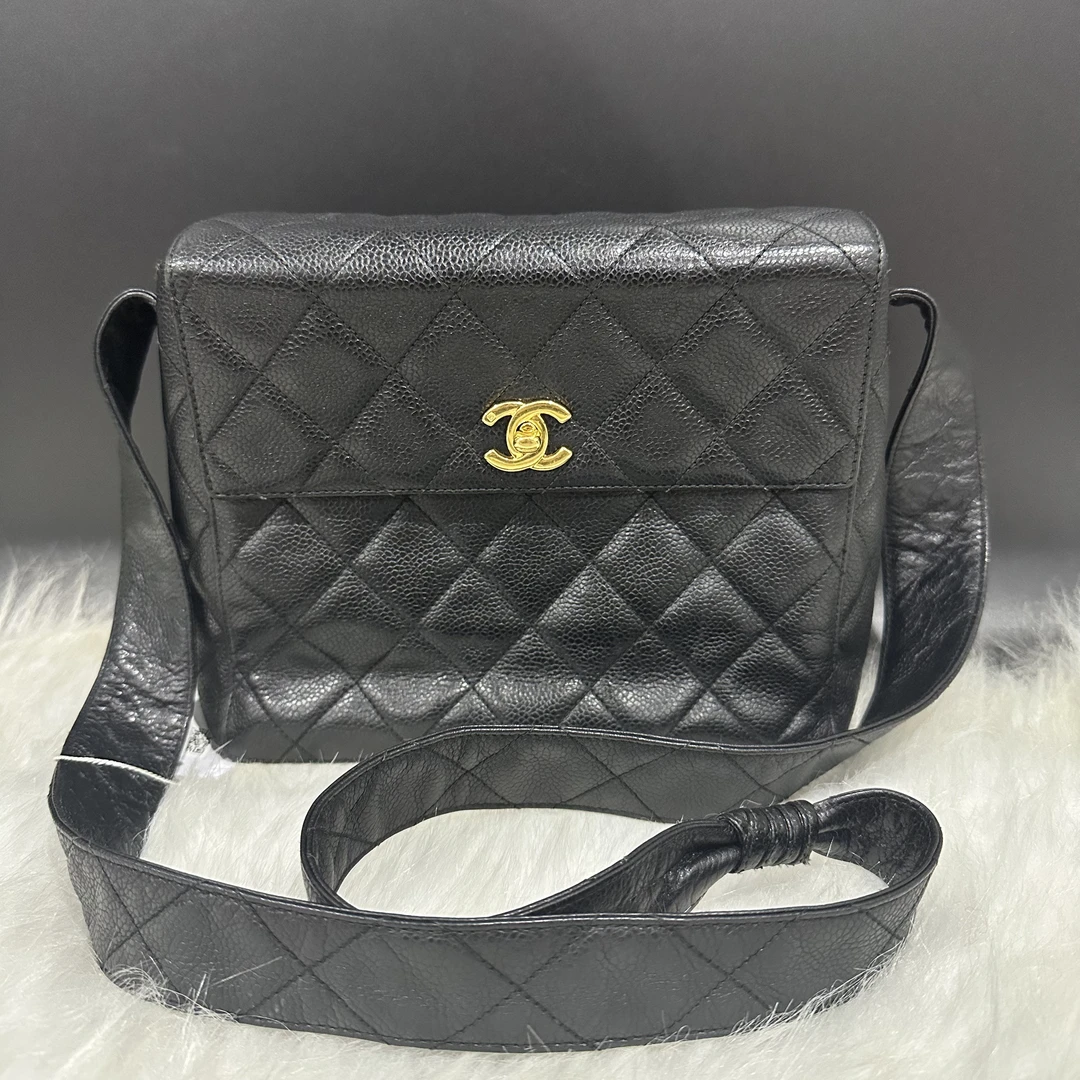 95新 Chanel/香奈儿 中古荔枝牛单肩斜挎包