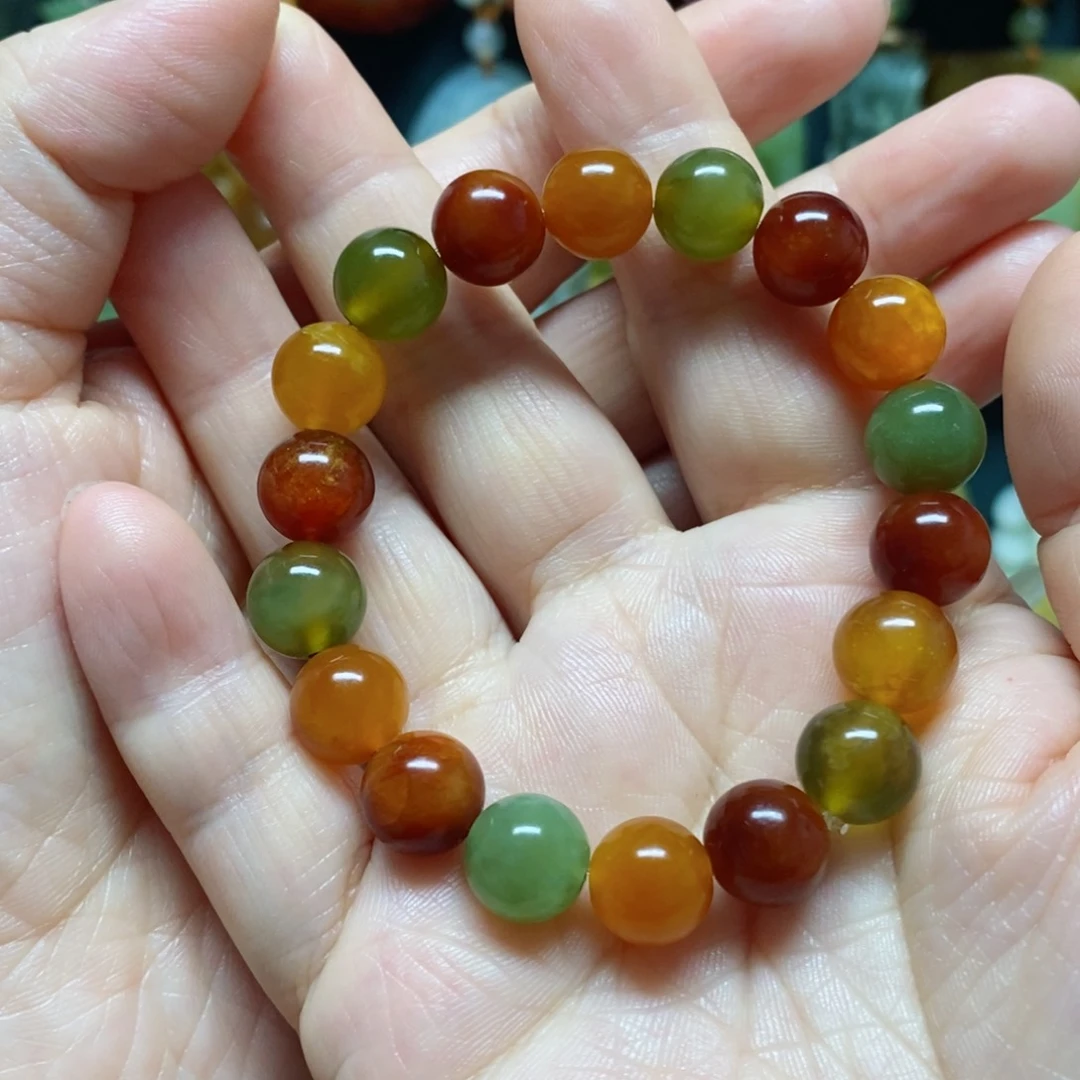未镶嵌蛇纹石玉手链
