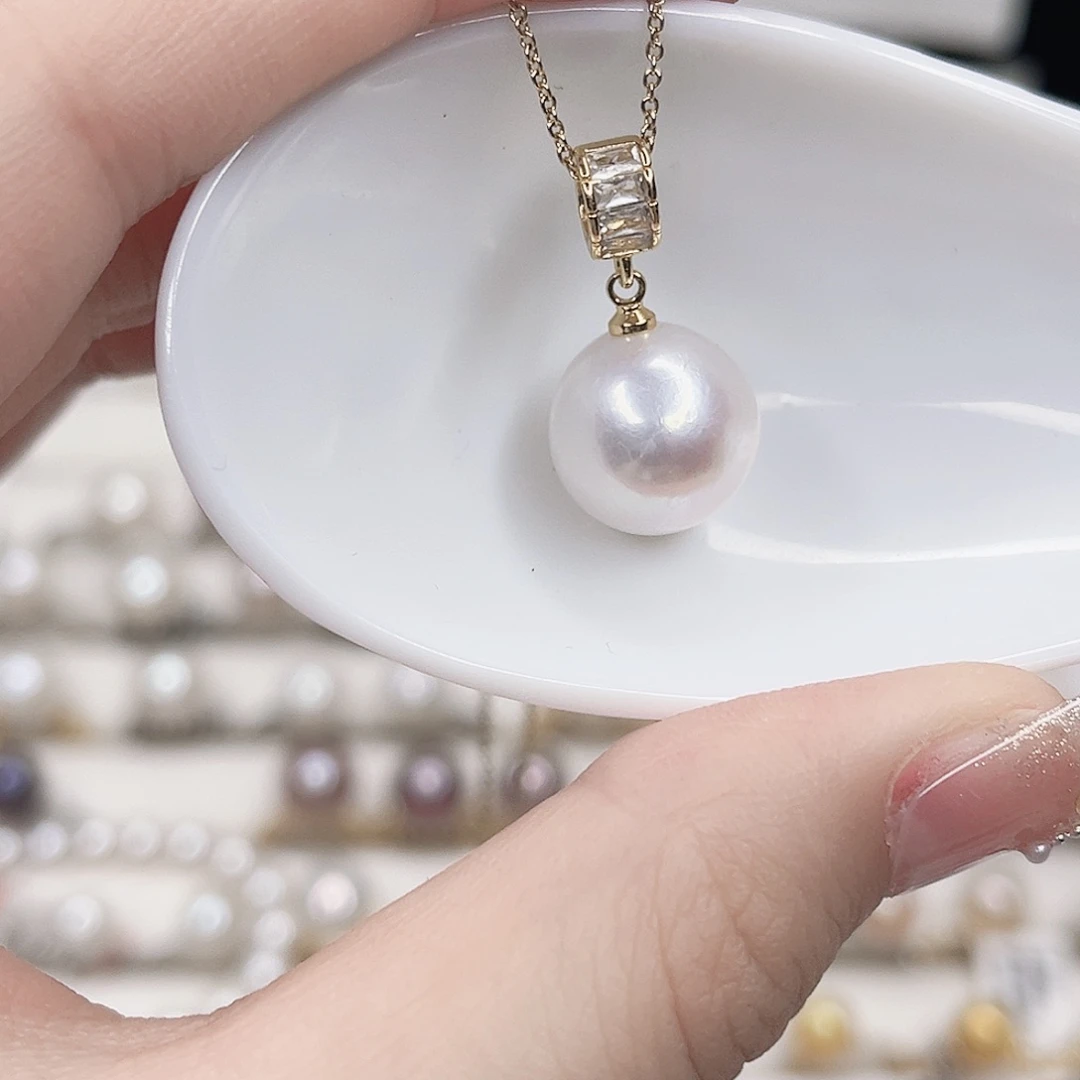 合金淡水珍珠吊坠(赠链)