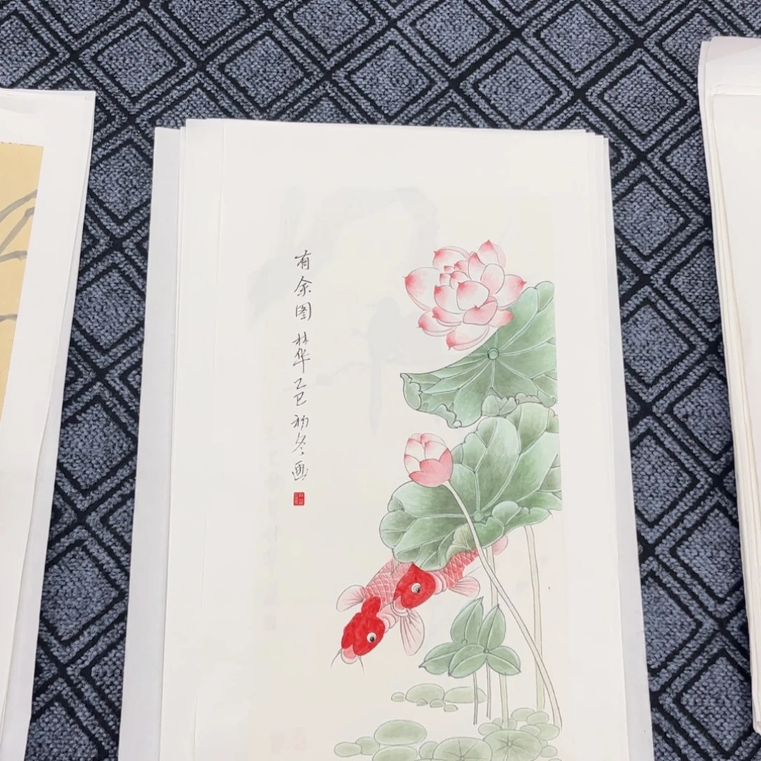 国画林华芝老师四尺四开花鸟旭