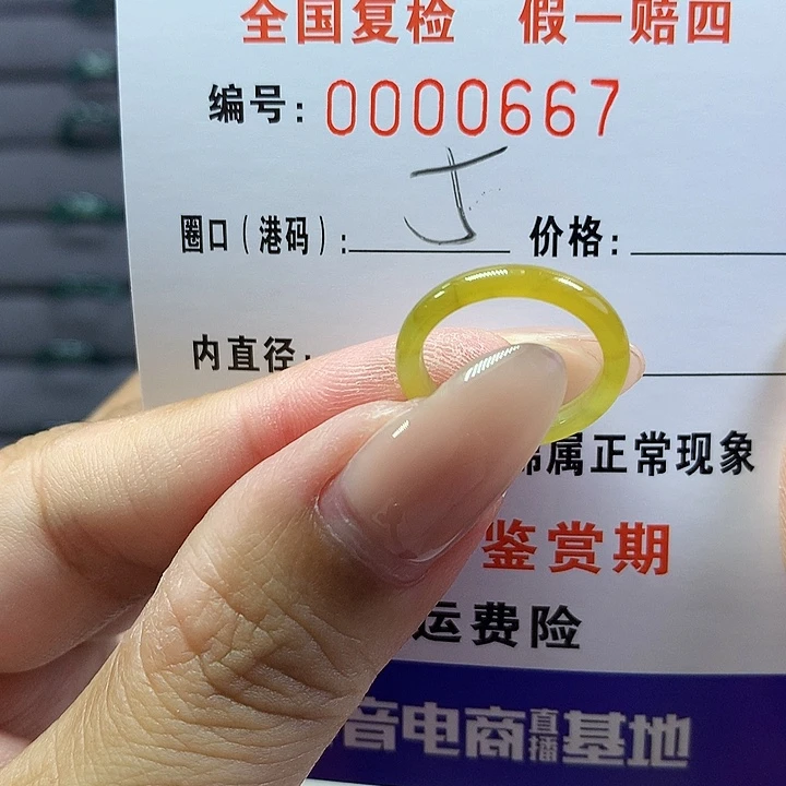 翡翠戒指未镶嵌     0667