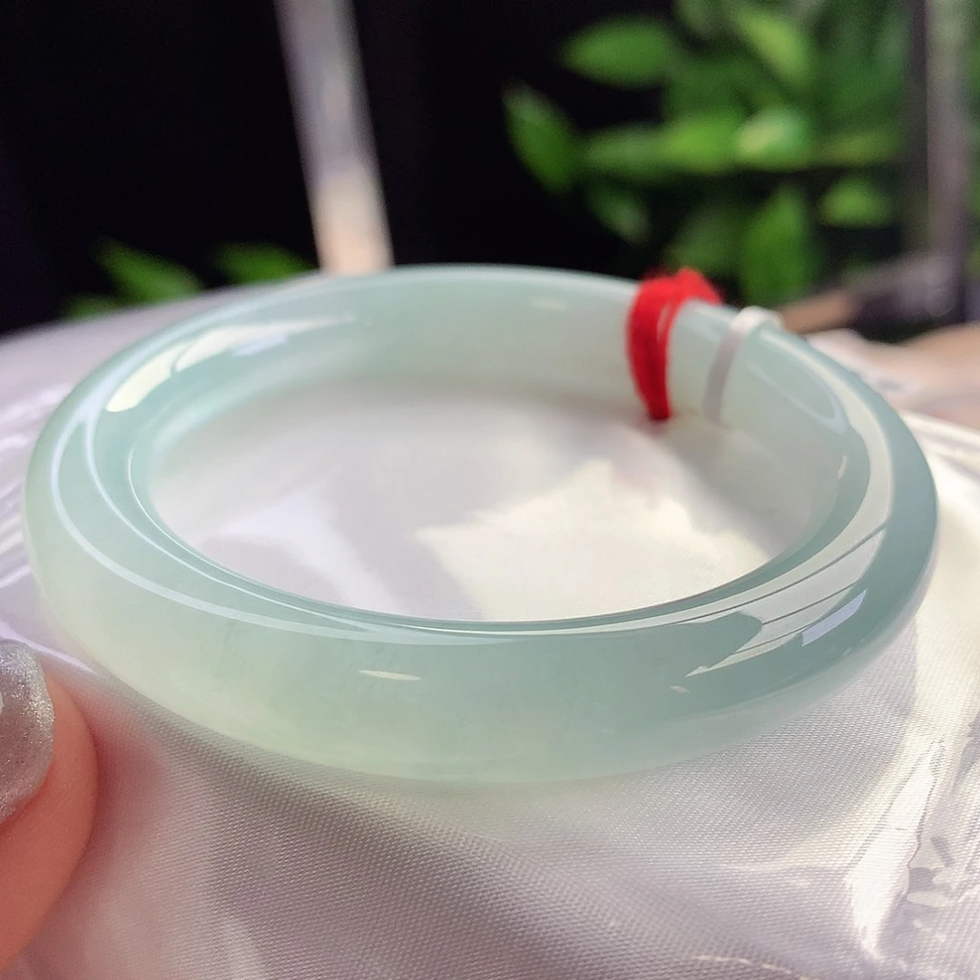 未镶嵌手镯翡翠5657圈口水-晶葡萄肉行家料零毛孔零包容8号