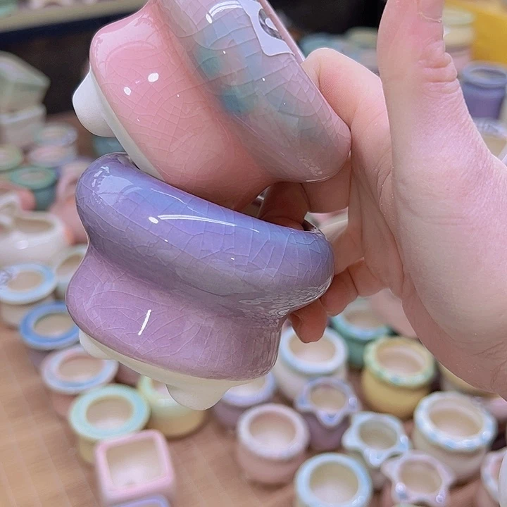 红陶陶瓷花盆当场满12包邮