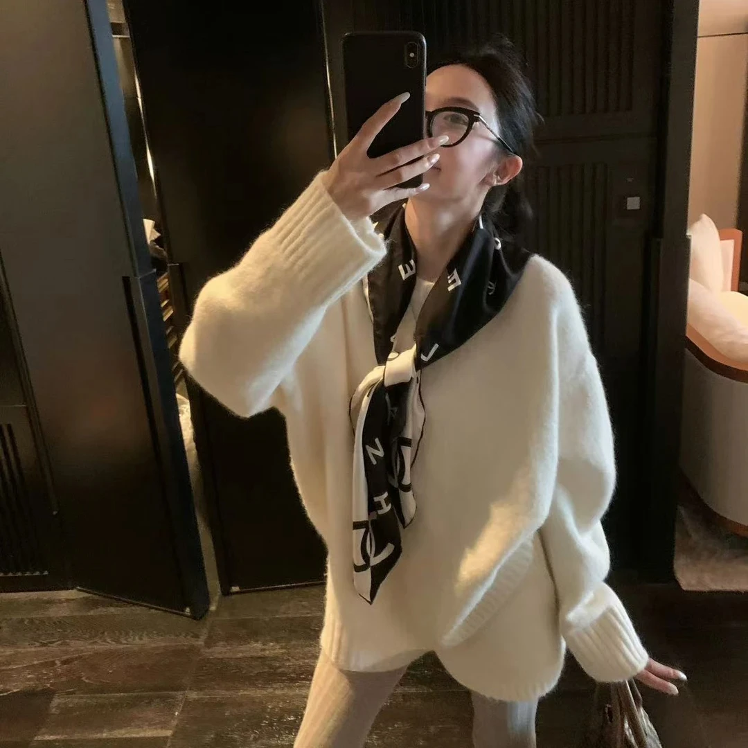 2026秋冬新款套装宽松慵懒风套头圆领针织毛衣高腰休闲短裤两件套