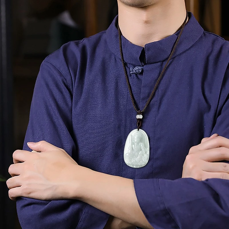 天然A货缅甸翡翠吊坠十二生肖八大守护神男女本命佛贵气珠宝玉佩