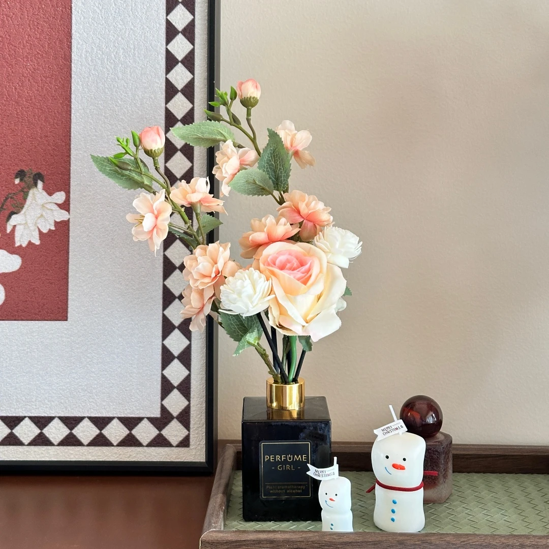 栀子花花艺香薰精油室内持久高级香氛无火淡香卧室卫生间客厅摆件