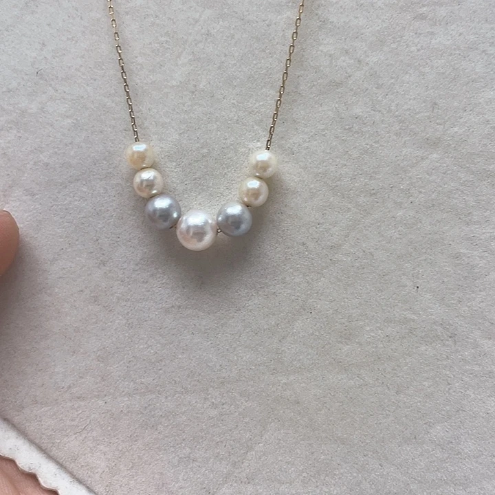 银S925镶嵌套链海水珍珠