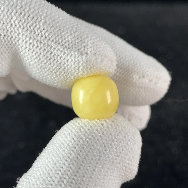 L1160保真原矿俄料尺寸11*10mm蜜蜡单颗老型单珠隔珠支持复检