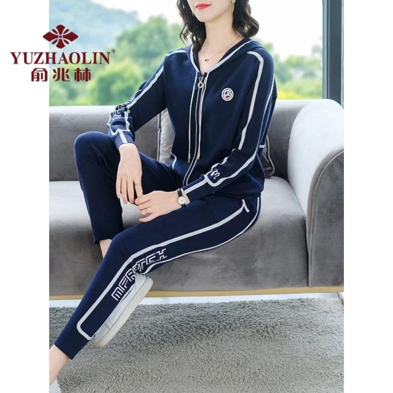 俞兆林运动服两件套装时尚洋气时髦中年妈妈卫衣休闲春秋新款女秋