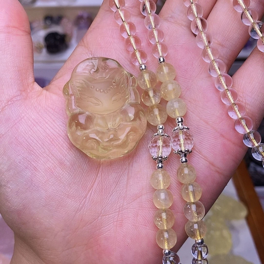 未镶嵌颈饰水晶一***毛一套宠链